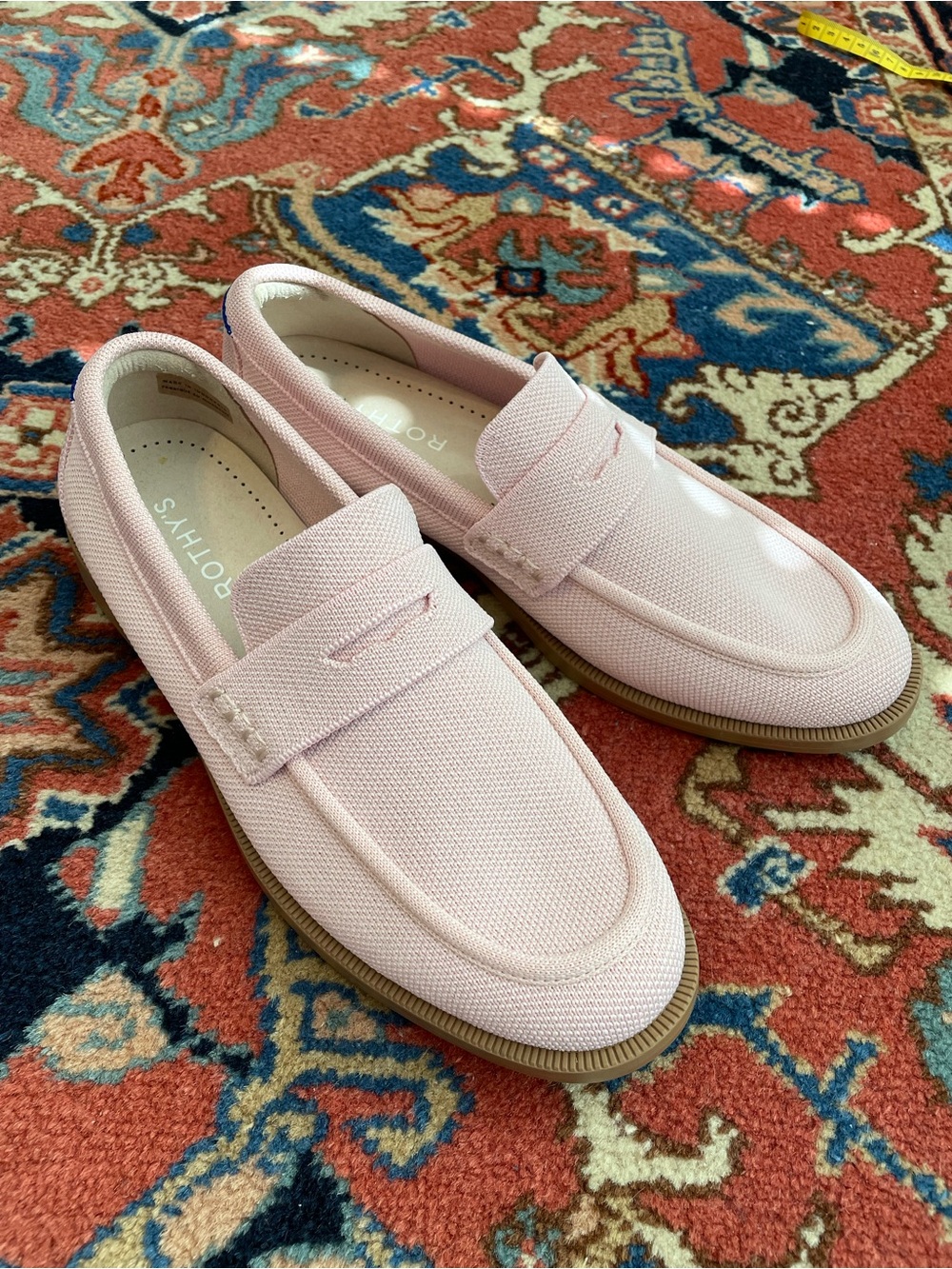Rothy's Women’s Light Pink Knit Penny Loafers S 8.5